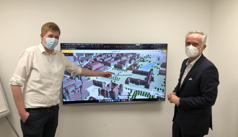 Oberbürgermeister Griesert zu Besuch bei Geoplex