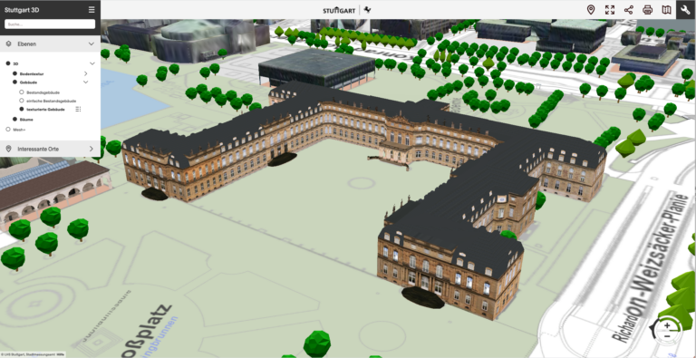 Stuttgart: CityGML-Datenhaltung und 3D-Fortführung mit PlexMap