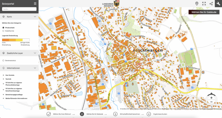 Solarkataster Landkreis Ansbach online