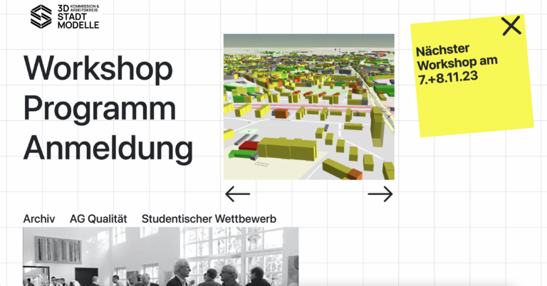 Jetzt anmelden: Workshop 3D-Stadtmodelle 2023