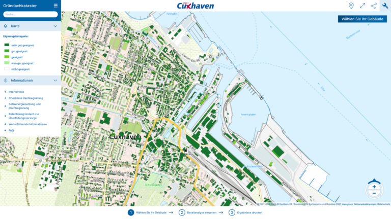 Die Stadt Cuxhaven geht mit einem Gründachkataster online