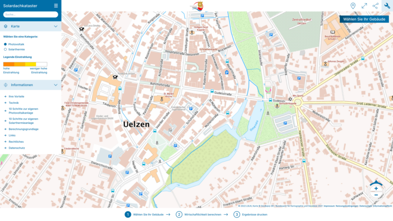 Die Hansestadt Uelzen veröffentlicht ihr Solarkataster