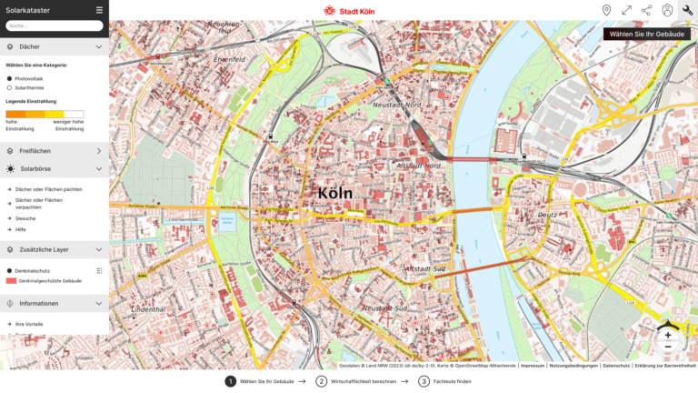 Das Solarkataster der Stadt Köln ist online!