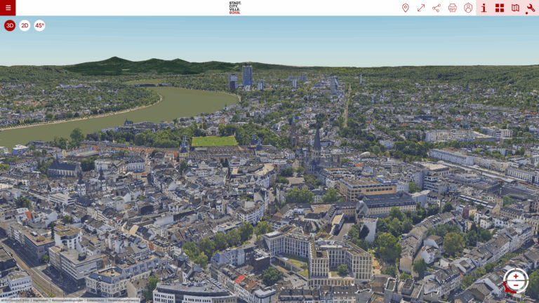 Die Bundesstadt Bonn setzt auf PlexMap Street360° zur Visualisierung von Straßenpanoramabildern